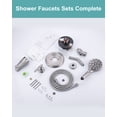 thumbnail image 6 of Wowow Single Handle 8-Spray Shower Faucet 1.8 GPM with Handheld Shower and Tub Spout High Pressure in Brushed Nickel, 6 of 7