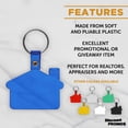 thumbnail image 2 of House Shaped Soft Key Tags Set of 10, Bulk Pack - Perfect for Tradeshows, Party Favors, Events - Transparent Blue, 2 of 5