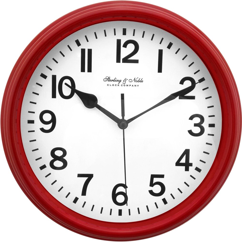 Mainstays 8.78" Basic Clock Red