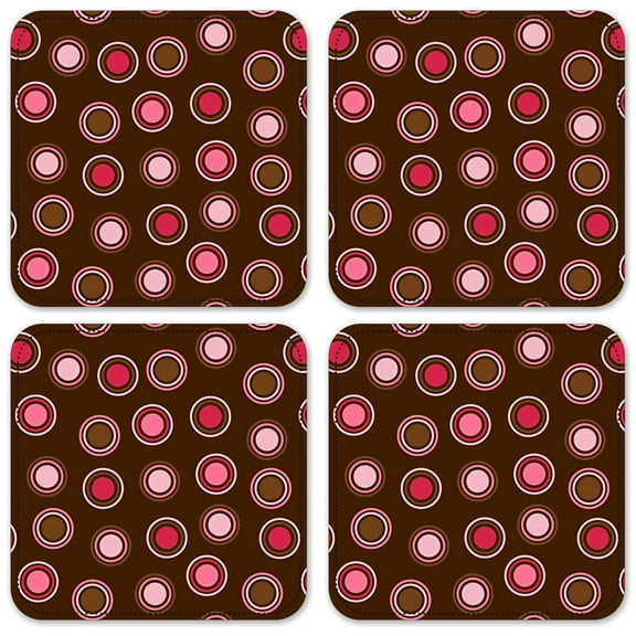 Vinyl Drink Coasters - Set of 4 - Coffee & Candy