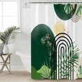 thumbnail image 2 of Cortinas de ducha DEKAXID Boho con hojas y plantas, impermeables, para baño, decoración del hogar, modernas y lujosas., 2 of 7