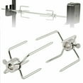 thumbnail image 3 of 4 Pcs Pinces à Viande pour Rôtissoire Barbecue en Acier Inoxydable, 4x Pinces à Viande, Argent, 3 of 6