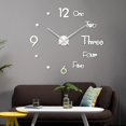 thumbnail image 2 of DIY Wall Clock Sticker Kit - Silent Frameless Mirror Clock with Self-Adhesive EVA Foam Numbers for Home Office Decor, 2 of 5