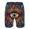 thumbnail image 3 of Logiee Vibrant Psychedelic Eye Print Mens Swim Trunks Quick Dry Board Shorts,Breathable Hawaii Beach Shorts Swimwear Bathing Suits-Medium, 3 of 6