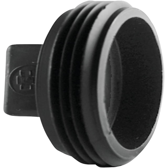 Tubo Plug Clean Out Charlotte de 2 pulgadas, negro, sin presión