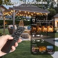 thumbnail image 7 of 50FT Solar String Lights Outdoor Waterproof, Patio Lights with Remote Control & 18+1 Dimmable ST38 Edison Bulbs Shatterproof,Solar Powered String Lights for Outside Garden Backyard, 7 of 7