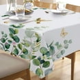 thumbnail image 6 of Spring Summer Eucalyptus Leaves Rectangle Tablecloth 60 x 102 Inch, Hummingbird Greenery Decorative Table Cloth Botanical Dining Table Cover, Butterfly Seasonal Dinner Party Picnic Decoration, 6 of 6
