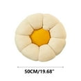 thumbnail image 3 of PHIGZNT Solid Color Floor Pillow Cushion Set of 1 Round Seat Cushions for Outdoor Chairs Living Room Sofa Balcony Meditation Yoga Tatami Seating Cushion 20 Inch White, 3 of 4