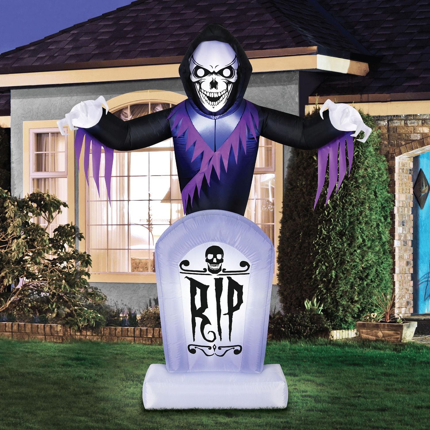 Occasions Halloween 8 Foot Inflatable Animated Tombstone Reaper