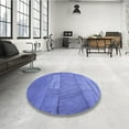 thumbnail image 4 of Ahgly Company Machine Washable Indoor Rectangle Transitional Sky Blue Area Rugs, 4' x 6', 4 of 7