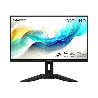 GIGABYTE - M32U - 32" IPS Gaming Monitor - UHD 3840x2160 - 144Hz - 1ms MPRT - AMD FreeSync Premium Pro - Type C KVM - HDMI, DP, Type C - Height Adjustable - Black