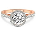 thumbnail image 5 of IGI Certified 4 Carat Round Shape Lab Grown Diamond Engagement Ring | 14K Rose Gold | Rising Sun Halo Lab Diamond Ring | FG-VS1-VS2 Quality Friendly Diamonds, 5 of 7