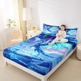 thumbnail image 4 of jejeloiu Western Fantasy Dragon Twin Sheet Sets,Northern Lights Bedding For Boys Teens 3 Pieces, 4 of 7