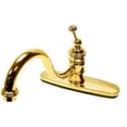 thumbnail image 1 of Kingston Brass KB3572BLLS Restoration 8-Inch Centerset Kitchen Faucet, 9-1/8 inch in Spout Reach, Polished Brass, 1 of 2
