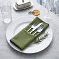 thumbnail image 4 of Unique Bargains 6Pcs Washable Dining Events Cloth Napkins Dark Green 17x17inch, 4 of 6