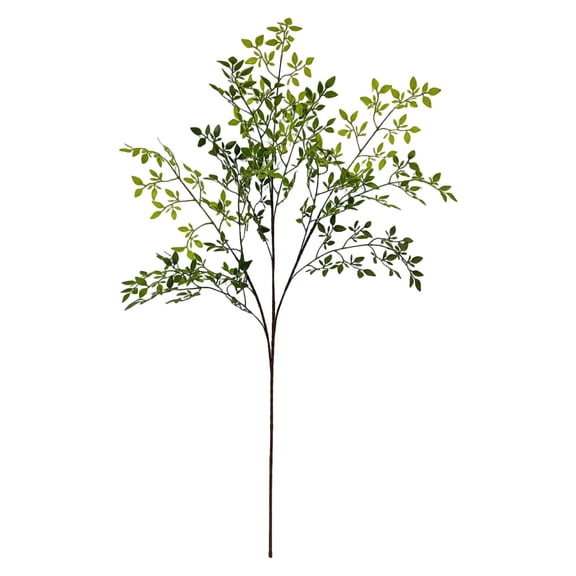 Artificial Nandina Branches, 43.3" Faux Green Silk Plants for Vase, Realistic Fake Foliage Stems for Shop, Garden, Office, Home Décor, Wedding Bouquet, Front Porch Display