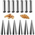 thumbnail image 5 of Kit de 35 moldes para cannoli, molde para crema, antiadherente de acero inoxidable, 16 moldes cónicos y 12 moldes tubulares para repostería danesa, rollo de crema y croissant., 5 of 5