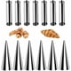 thumbnail image 5 of Kit de 35 moldes para cannoli, molde para crema, antiadherente de acero inoxidable, 16 moldes cónicos y 12 moldes tubulares para repostería danesa, rollo de crema y croissant., 5 of 5