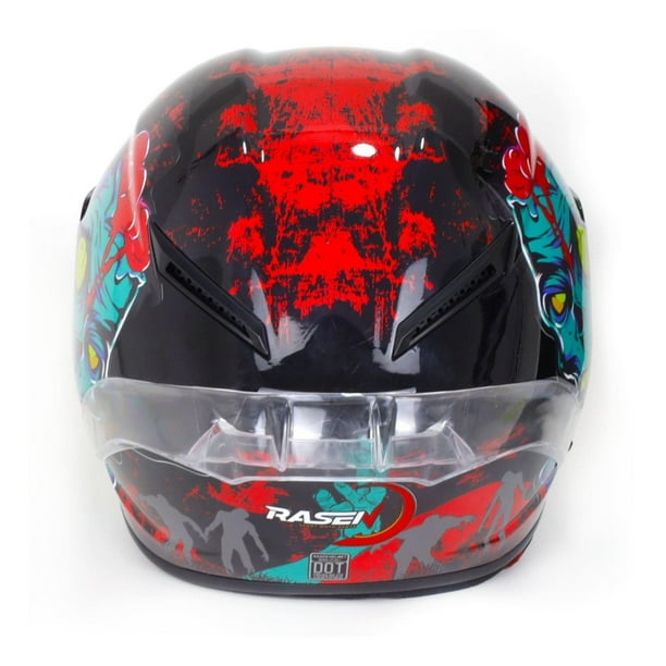 Casco Para Moto Rasen Cerrado Zombie Certificado Dot rojo L Rasen CAS CER 10201 Walmart en linea