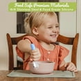 thumbnail image 5 of Utensilios para niños pequeños con estuche, cucharas y tenedores para niños que se alimentan solos, cubiertos de acero inoxidable para bebés, juegos de cubiertos para niños, 5 of 5