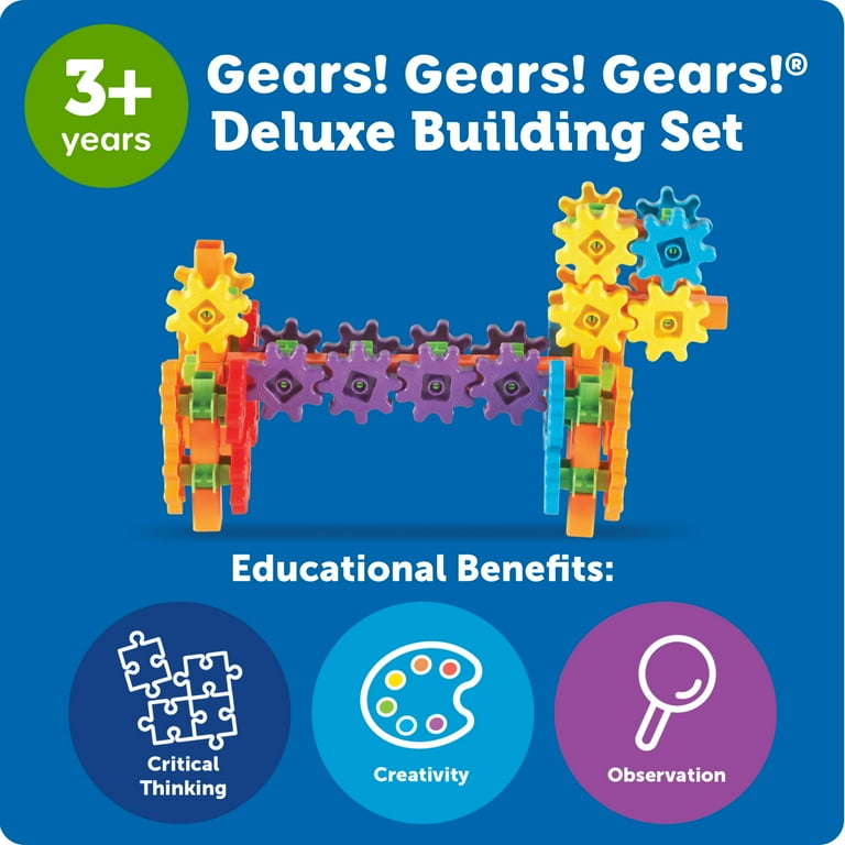 Learning Resources Gears! 100-Piece Set, STEM Toy for Boys and