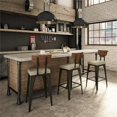 thumbnail image 2 of Amisco Tabouret de Bar Rally 30.88" en Tissu Beige/marron/métal, 2 of 7