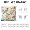 thumbnail image 6 of Acheng Chinoiserie Pillow Covers Decorative Pillowcases Pack of 2 Vintage Flower Birds Spring Throw Pillow Covers Farmhouse Pillow Cushion Cases for Bedroom Couch Bed Living Room Sofa Chair White, 6 of 6