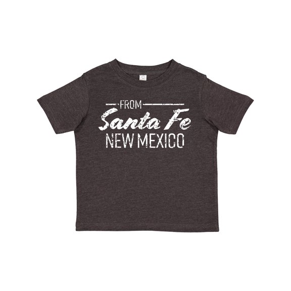 Inktastic From Santa Fe New Mexico in White Distressed Text Boys or Girls Toddler T-Shirt