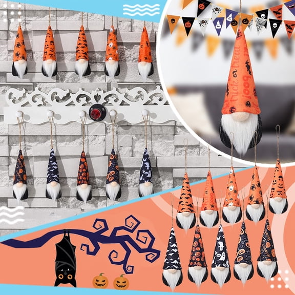 Halloween Tree Decorations Gnomes Ornaments, Halloween Ornaments for Christmas Tree Halloween Party Decorations Indoor Window Door Decor