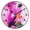 Black, variant on 9.84in Floral Watercolor Pastel PVC Canvas Wall and Table Clock with Canvas Texture, Black or Gold Hands