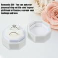 thumbnail image 3 of Unique Bargains Velvet Ring Box 2 Slots Double Ring Display Holder for Wedding Ceremony Proposal White, 3 of 6
