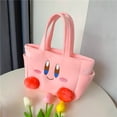 thumbnail image 2 of Bolso de mano de muñeco de peluche Kirby de estrella Kawaii, bolsa de almacenamiento de felpa suave de Anime, bolsa de cosméticos para llevar a mano, regalo de cumpleaños para niña, 2 of 4