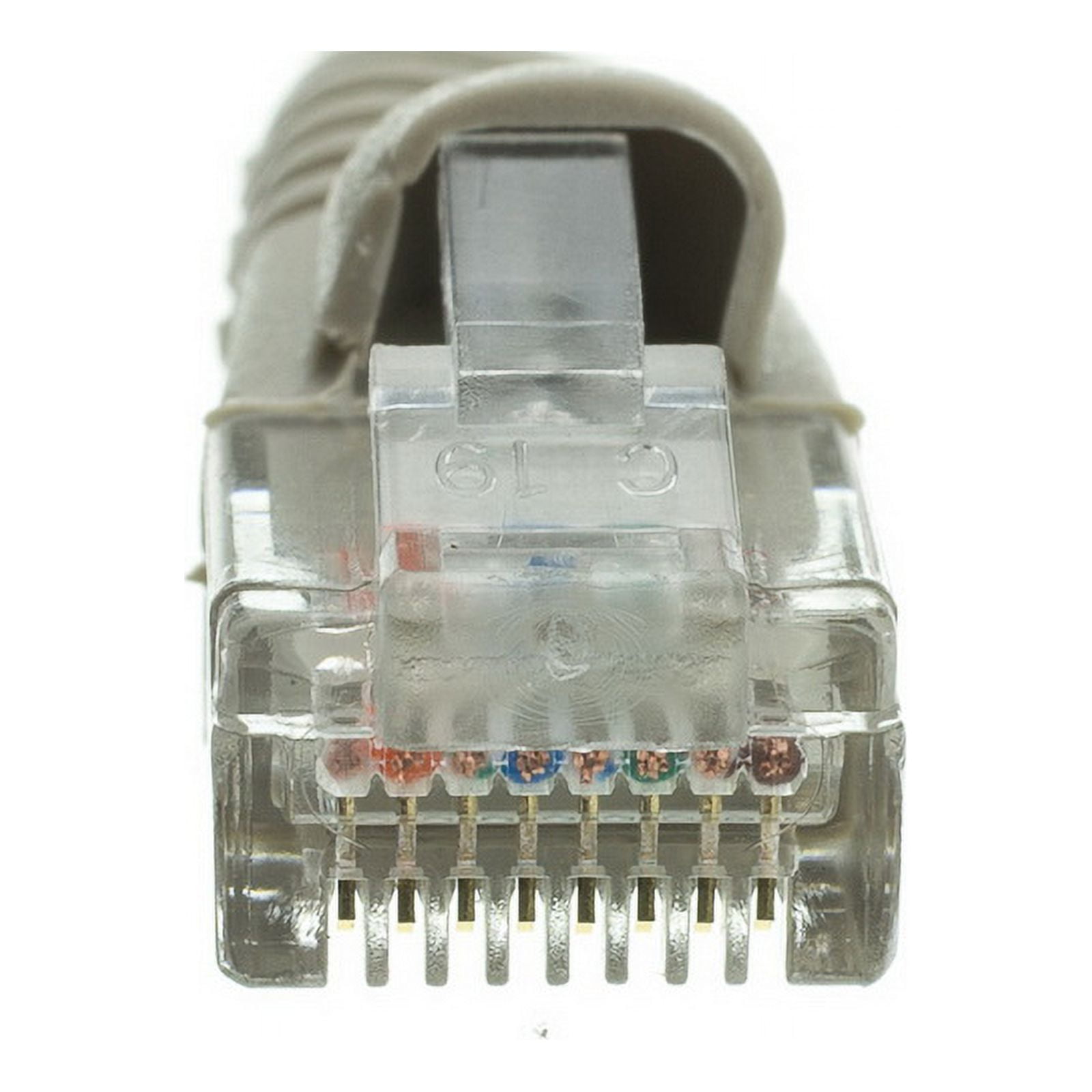 Cat6A Gray Ethernet Patch Cable, Snagless - Molded Boot, 500 Mhz, 25 Foot