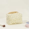 thumbnail image 3 of Elegan Cotton Fabric Makeup Organized Bag With Elegant Flower Pattern Travel Makeup Storage Case for Women Girls, 3 of 9