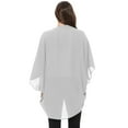 thumbnail image 3 of Women's Loose Fit 3/4 Sleeves Kimono Style Cover Up Solid Cardigan S-3XL Made in USA, 3 of 4