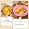 thumbnail image 3 of 8.5inch Air Fryer Silicone Pot, 2Pcs Silicone Air Fryer Basket Heat Resistant Easy to Clean, Reusable Air fryers Silicone Pot Round for 5QT - Food Safe Air fryer Oven Accessories, 3 of 5