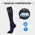 thumbnail image 3 of Fgnfyis Compression Socks 7 Pairs for Women Men Circulation Knee High Stockings Support for Athletic Running Cycling Blue, 3 of 5