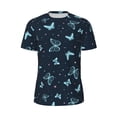 thumbnail image 5 of Wukai Beautiful Butterflies Print Men's Short-Sleeved Mesh T-Shirt,Quick-Dry Short Sleeve Workout T-Shirt-X-Small, 5 of 8