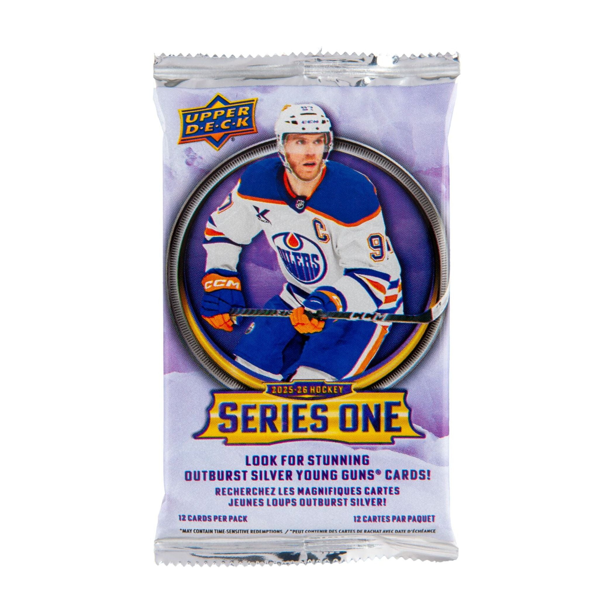2025-26 Upper Deck Series 1 Hockey Trading Cards Blaster - Exclusive Oversized Young Guns!