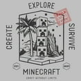 thumbnail image 2 of Womens Minecraft Tower Create Explore Survive T Shirt, 2 of 4