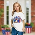 thumbnail image 2 of ZACPNCV July 4th Shirts for Boy Girl Crew Neck Short Sleeve Shirt Casual Graphic Patriotic Tunic Tops Summer T Shirts White 9-10 Years, 2 of 9