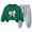 H227-Dark Green, variant on TOWED22 Toddler Kids Girls Boys Winter Clothes Set Long Sleeve Sweatshirt Top and Stretch Jogger Pants 2Pcs Outfits Fall Clothes