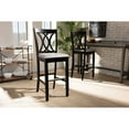 thumbnail image 7 of Baxton Studio Calista Modern and Contemporary Grey Fabric Upholstered and Espresso Brown Finished Wood 2-Piece Bar Stool, 7 of 7