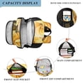 thumbnail image 4 of Backpack 12.9 *5.1 * 17.7 Inches Outing Backpack, Shopping Backpack, Travel Backpack Gold Roses Seamless, 4 of 7