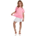 thumbnail image 2 of Pink Platinum Girls' Rash Guard - UPF 50+ Protective Quick Dry Short Sleeve Swim Shirt (4-16), 2 of 7