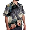 thumbnail image 2 of Tmall Men's Button Down Spread Collar Casual Printed Short Sleeve Summer Beach Unisex Shirts, 2 of 6