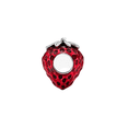 thumbnail image 3 of 925 Sterling Silver Red Enamel Strawberry Charm Bead for Bracelet Charms Bangle Pendant Jewelry, 3 of 4