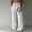 White, variant on CaiJunJia Men's Linen Cotton Yoga Pants Casual Loose Sweatpants Beach Trousers Lounge Pants