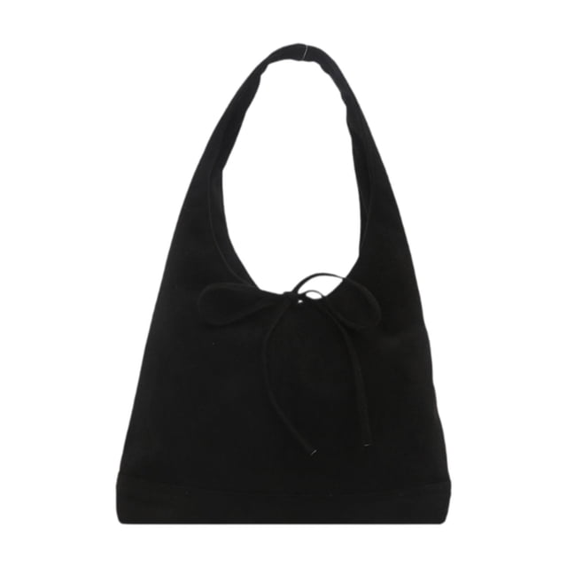 Bolsa de viajes Bag Minimalista Mujeres elegantes Bolsa de hombro de gamuza para cumpleaños Negro