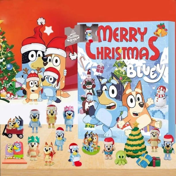 Figuras de acción de Bluey Bingo, juguetes de toda la familia, Bandit Chilli, modelo coleccionable de PVC, regalo de cumpleaños y Navidad, 8-12 piezas